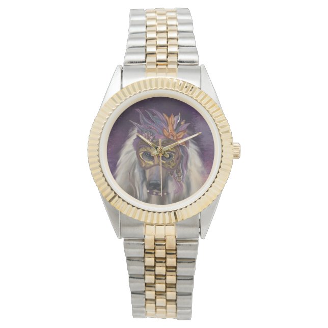 AFGHAN HOUND HORLOGE (Voorkant)