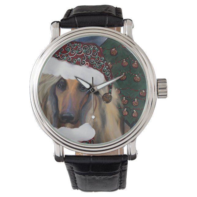 AFGHAN HOUND HORLOGE (Voorkant)