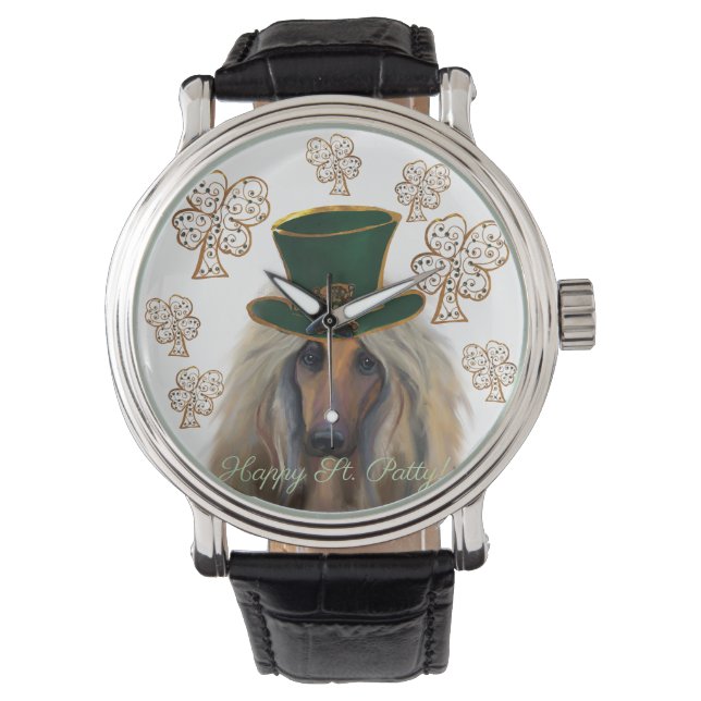 AFGHAN HOUND HORLOGE (Voorkant)