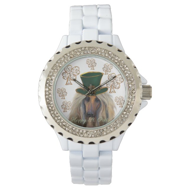 AFGHAN HOUND HORLOGE (Voorkant)