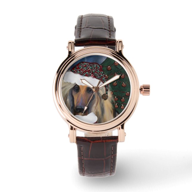AFGHAN HOUND HORLOGE (Voorkant)