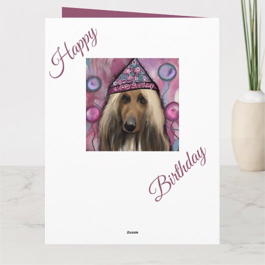 Afghan Hound           Kaart (Achterkant)