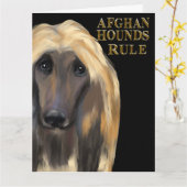 AFGHAN HOUND   KAART (Gele Bloem)