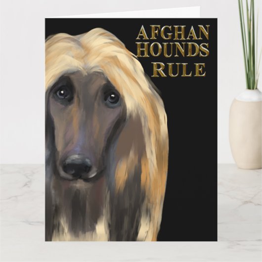 AFGHAN HOUND   KAART (Voorkant)