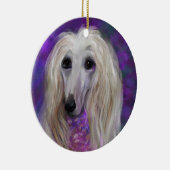 AFGHAN HOUND KERAMISCH ORNAMENT (Rechts)