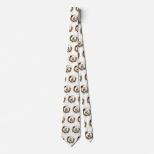 Afghan Hound Kerstkrans Feestelijke Pup Stropdas