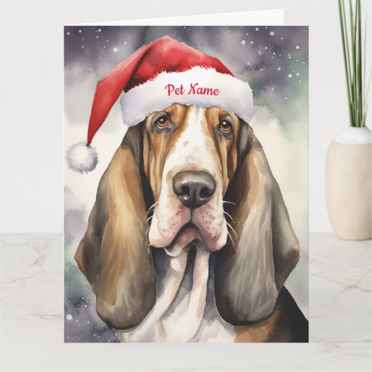 Afghan Hound Kerstmis gepersonaliseerd Kaart (Voorkant)