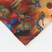 Afghan Hound Kokopelli Art Painting Fleece Deken (Hoek)