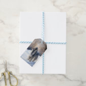 Afghan Hound Laat Het Sneeuw Kerstmis Cadeaulabel (Met Touw)