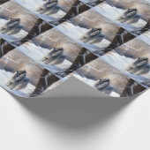 Afghan Hound Laat Het Sneeuw Kerstmis Cadeaupapier (Hoek)