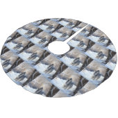 Afghan Hound Laat Het Sneeuw Kerstmis Kerstboom Rok (Gekanteld)