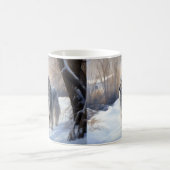 Afghan Hound Laat Het Sneeuw Kerstmis Koffiemok (Center)