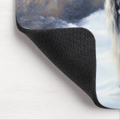 Afghan Hound Laat Het Sneeuw Kerstmis Muismat (Hoek)