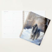 Afghan Hound Laat Het Sneeuw Kerstmis Planner (Display)