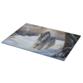 Afghan Hound Laat Het Sneeuw Kerstmis Snijplank (Hoek)