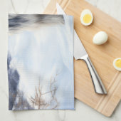 Afghan Hound Laat Het Sneeuw Kerstmis Theedoek (Quarter Fold)