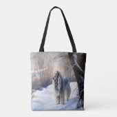 Afghan Hound Laat Het Sneeuw Kerstmis Tote Bag (Achterkant)