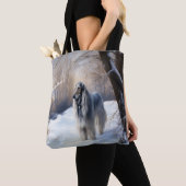 Afghan Hound Laat Het Sneeuw Kerstmis Tote Bag (Dichtbij)