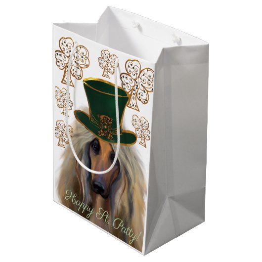 AFGHAN HOUND MEDIUM CADEAUZAKJE (Achterkant Gekanteld)