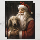 Afghan Hound met Sinterklaas Feestelijke Kerstmis (Voorkant / Achterkant)