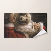 Afghan Hound met Sinterklaas Feestelijke Kerstmis Bad Handdoek (Handdoek)