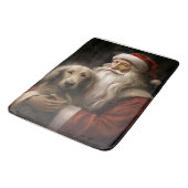 Afghan Hound met Sinterklaas Feestelijke Kerstmis Badmat (Gekanteld)