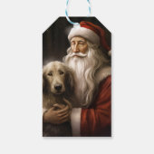 Afghan Hound met Sinterklaas Feestelijke Kerstmis Cadeaulabel (Achterkant)