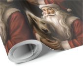 Afghan Hound met Sinterklaas Feestelijke Kerstmis Cadeaupapier (Rol Hoek)