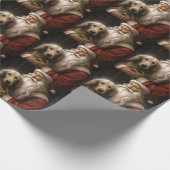 Afghan Hound met Sinterklaas Feestelijke Kerstmis Cadeaupapier (Hoek)