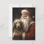 Afghan Hound met Sinterklaas Feestelijke Kerstmis Kaart (Achterkant)