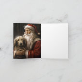 Afghan Hound met Sinterklaas Feestelijke Kerstmis Kaart (Binnen)