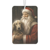 Afghan Hound met Sinterklaas Feestelijke Kerstmis Luchtverfrisser (Achterkant)