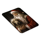 Afghan Hound met Sinterklaas Feestelijke Kerstmis Magneet (Rechterzijde)