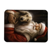 Afghan Hound met Sinterklaas Feestelijke Kerstmis Magneet (Horizontaal)