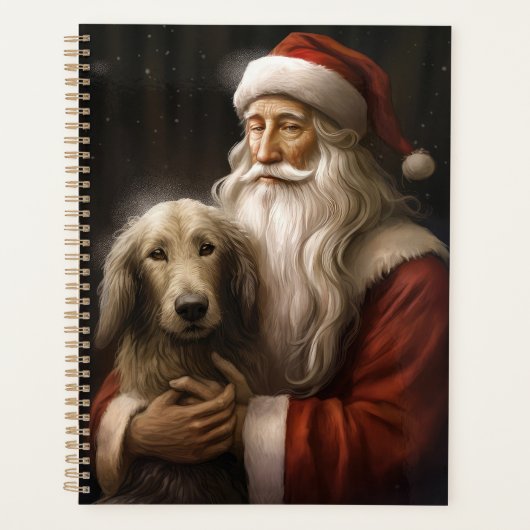 Afghan Hound met Sinterklaas Feestelijke Kerstmis Planner (Voorkant)