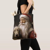 Afghan Hound met Sinterklaas Feestelijke Kerstmis Tote Bag (Dichtbij)