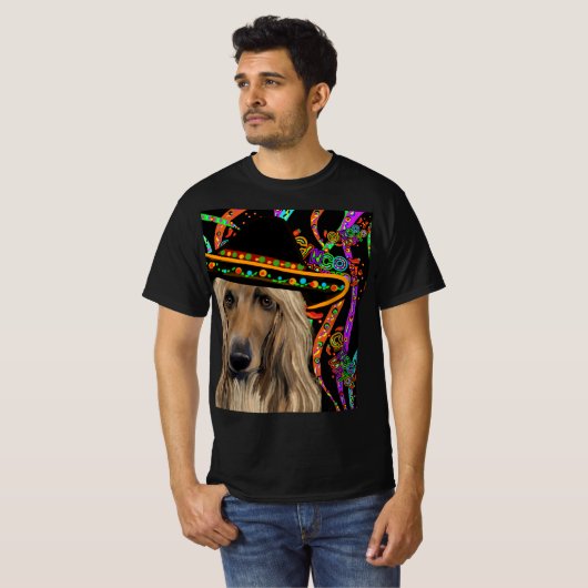 Afghan Hound Mexico T-shirt (Voorkant volledig)