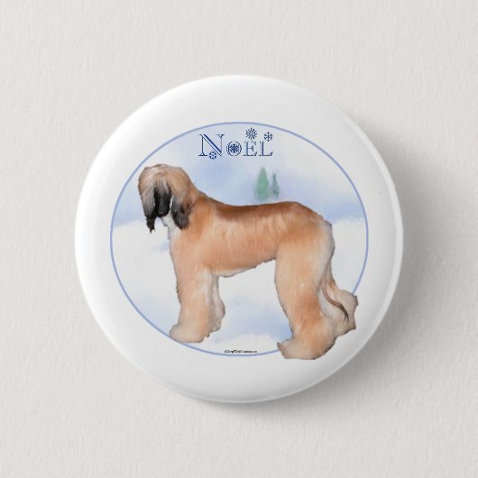 Afghan Hound Noel - Button (Voorkant)