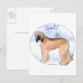 Afghan Hound Noel Feestdagenkaart (Voorkant / Achterkant)