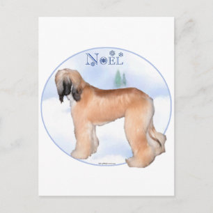 Afghan Hound Noel Feestdagenkaart