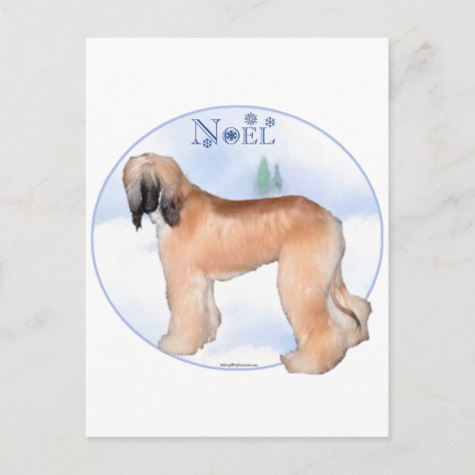 Afghan Hound Noel Feestdagenkaart (Voorkant)