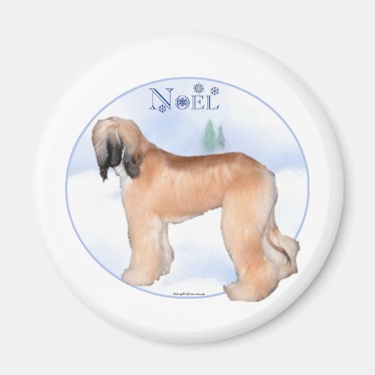Afghan Hound Noel - Magneet (Voorkant)