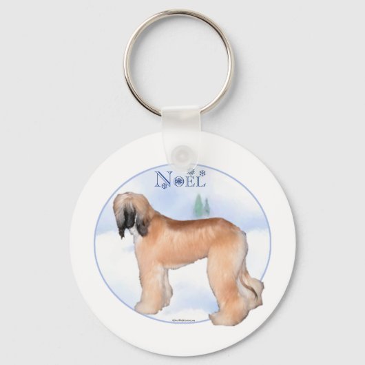 Afghan Hound Noel - Sleutelhanger (Voorkant)