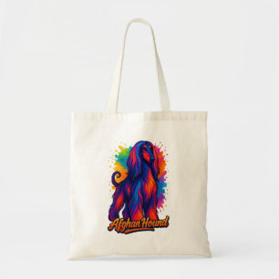 Afghan Hound Pop Art - Levendige kleurrijke hond Tote Bag