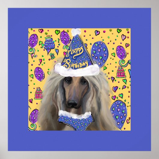 AFGHAN HOUND POSTER (Voorkant)
