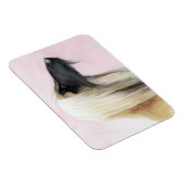 Afghan Hound Profile Dog Art Greeting Card 5x7 Magneet (Rechterzijde)