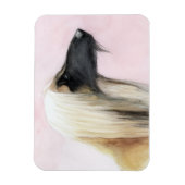 Afghan Hound Profile Dog Art Greeting Card 5x7 Magneet (Verticaal)