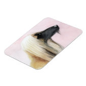 Afghan Hound Profile Dog Art Greeting Card 5x7 Magneet (Linkerzijde)