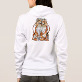 Afghan Hound Puppy Love Hoodie (Achterkant)