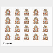 Afghan Hound Puppy Love Vierkante Sticker (Vel)